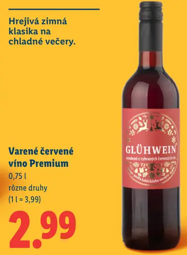 Glühwein Varené červené víno Premium