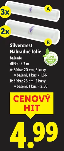 Silvercrest Náhradné fólie