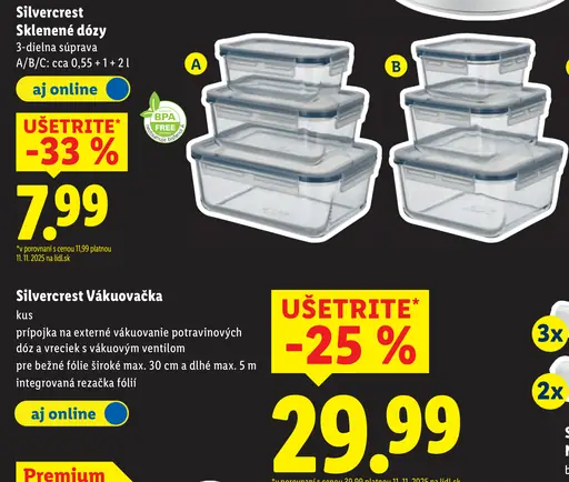 Silvercrest Skleněné dózy