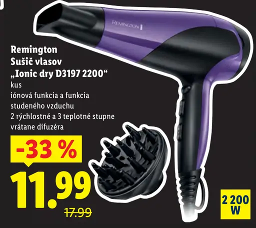 Remington Sušič vlasov Ionic Dry 2200