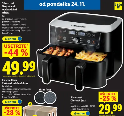 Silvercrest Ohrievač jedál