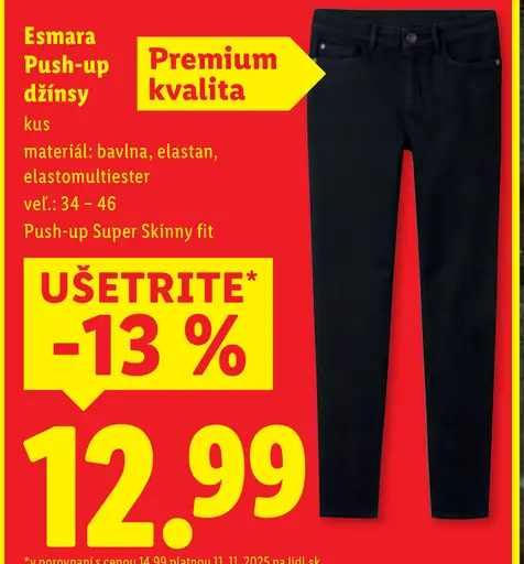 Esmara Push-up džínsy