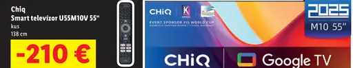 Chiq Smart televízor U5M10V 55