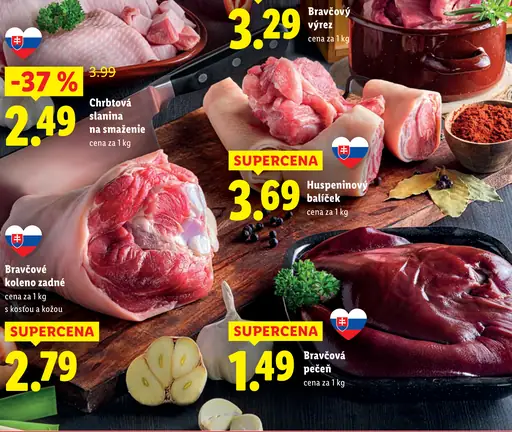 Chrbťová slanina na smaženie