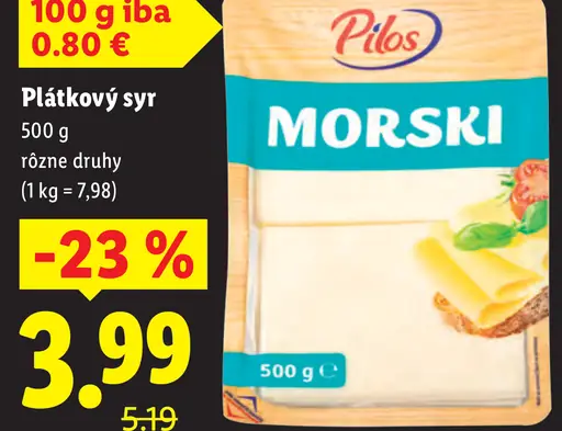 Morski Plátkový syr