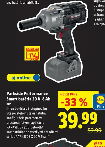 Parkside Performance Smart batéria