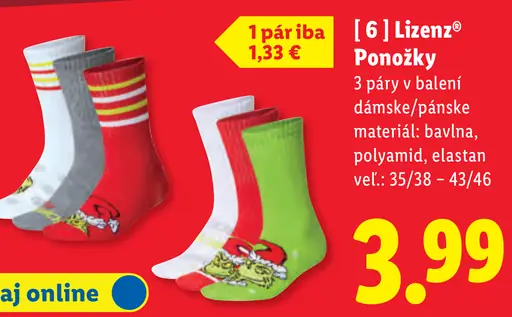 Lizenz Ponožky