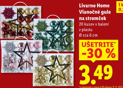 Livarna Home Vianočné gule na stromček