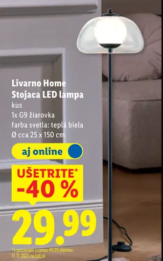 Livarno home Stojacia LED lampa