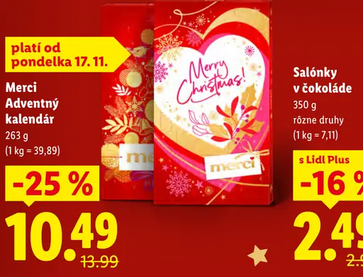 Merci Adventný kalendár