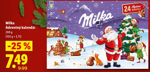 Milka Adventný kalendár