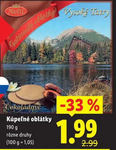 Nelli Kúpeľné oblátky čokoládové