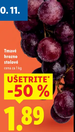 Tmavé hrozno stolové