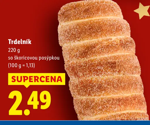 Trdelník so škoricovou posýpkou