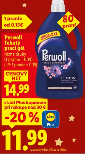 Perwoll tekutý prací gél