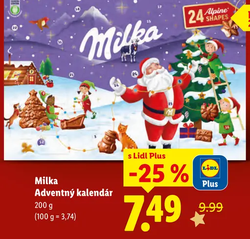 Milka Adventný kalendár