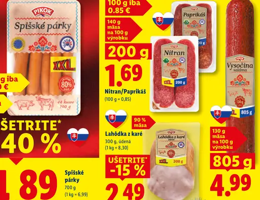 Pikok Spišské párky