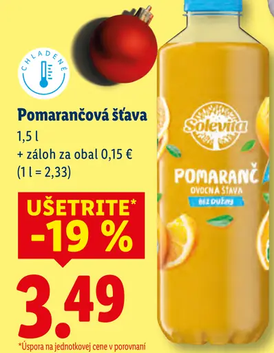 Solevita Pomarančová šťava