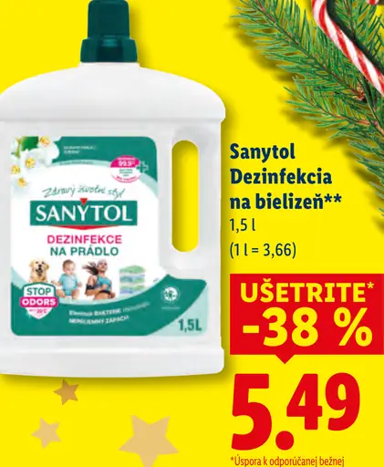 Sanytol dezinfekcia na bielizeň