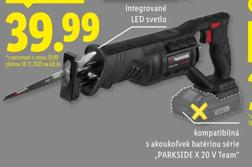 Parkside Performance Aku chvostová píla