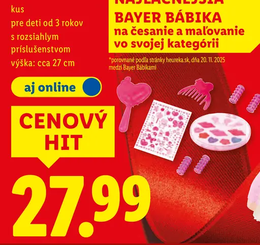 Bayer Bábika na česanie a maľovanie