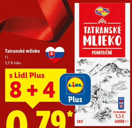 Tami Tatranské mlieko polotučné