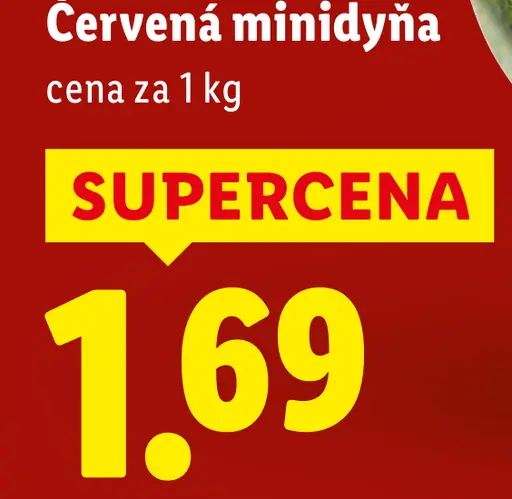 Červená minidýňa