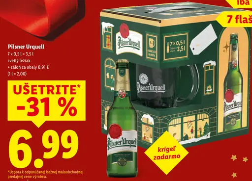 Pilsner Urquell Pivo ležiak svetlý