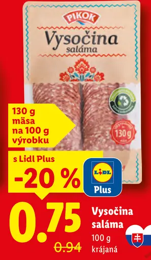 Pikok Vysočina saláma krájaná