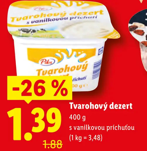 Pilos Tvarohový dezert vanilková príchuť