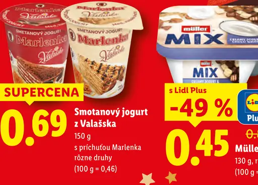 Valasi Smotanový jogurt Marlenka