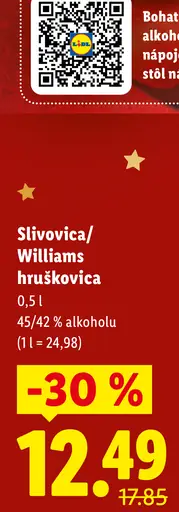 R. Jelinek Slivovice Williams hruškovica