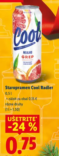 Staropramen Cool radler plechovka