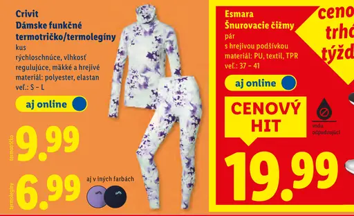 Crivit Dámske funkčné termotričko/termolegíny