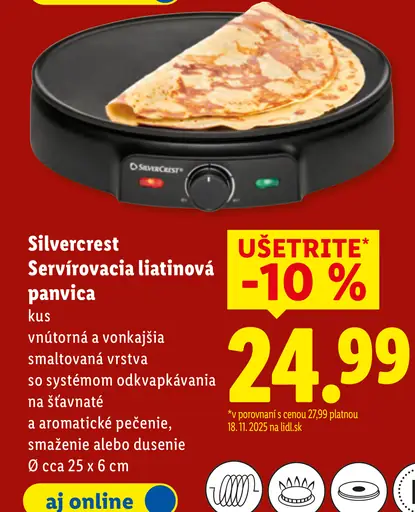 Silvercrest Servírovacia liatinová panvica