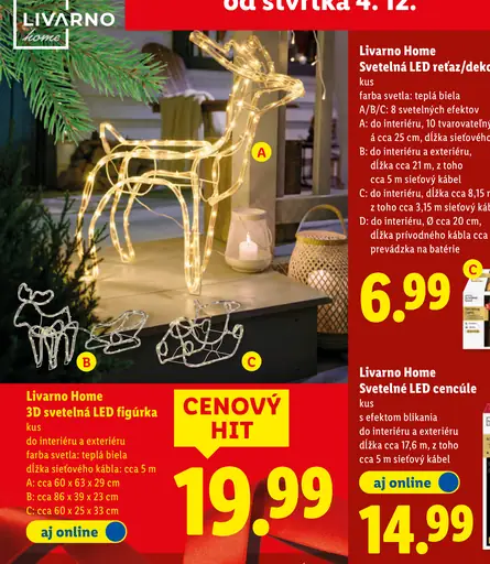 Livarno Home 3D svetelná LED figúrka