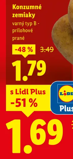 Konzumné zemiaky varný typ B - prílohové neprané