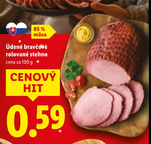 Údené bravčové rolované stehno