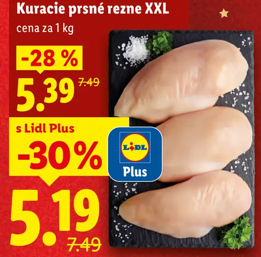 Kuracie prsné rezne XXL
