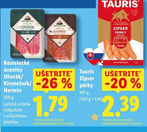 Tauris Zipser párky