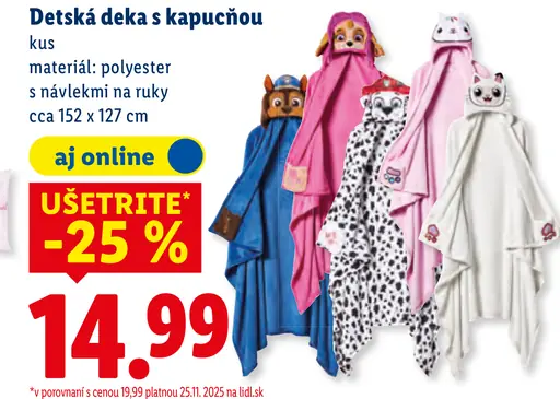 Detská deka s kapucňou
