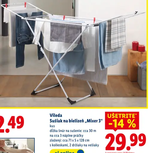 Vileda Sušiak na bielizeň "Mixer 3"