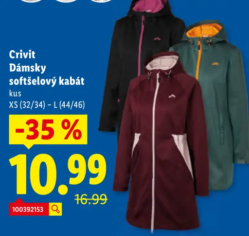 Crivit Dámsky softšelový kabát