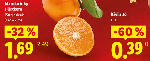 Mandarínky s listkom