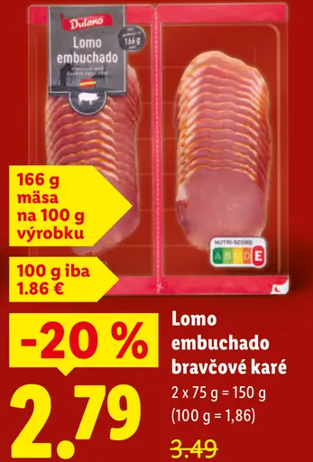 Dulano Lomo embuchado bravčové karé