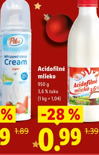 Pilos acidofilné mlieko