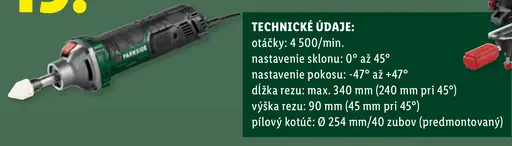 Parkside Priama brúska