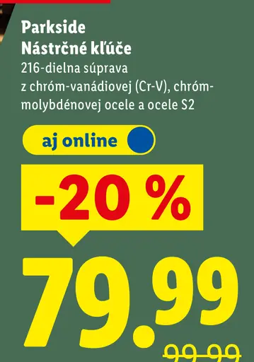 Parkside Nástrečné kľúče