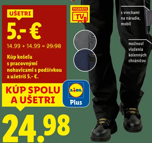 Parkside Pracovné nohavice