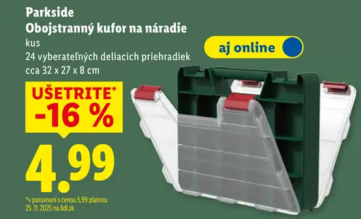 Parkside Obojstranný kufor na náradie